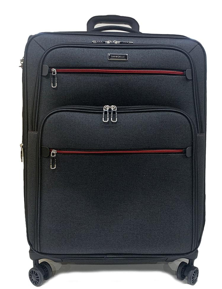 San Michelle Denim Traveller 77cm Suitcase - San Michelle Bags suitcase nz