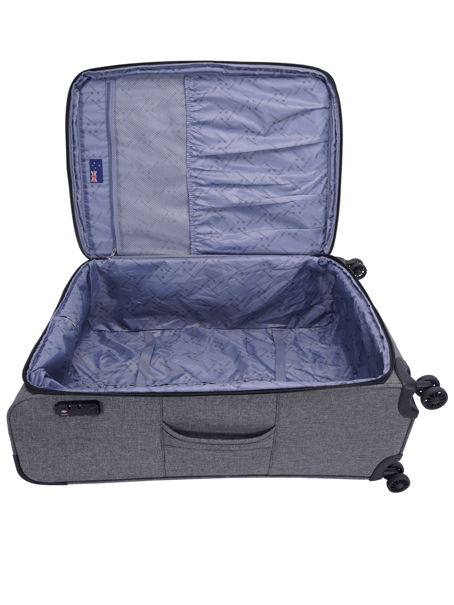 San Michelle Denim Traveller 77cm Suitcase - San Michelle Bags suitcase nz