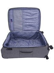 San Michelle Denim Traveller 77cm Suitcase - San Michelle Bags suitcase nz