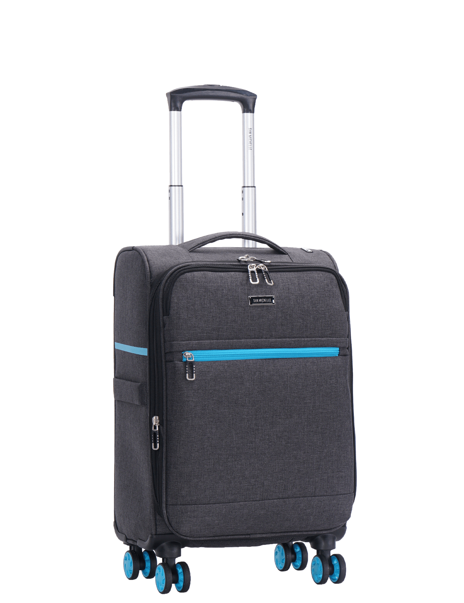 San Michelle Denim Voyager 55cm Suitcase - San Michelle Bags suitcase nz