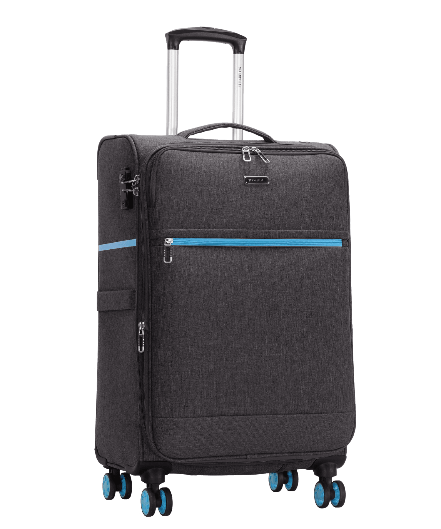 San Michelle Denim Voyager 68cm Suitcase - San Michelle Bags suitcase nz