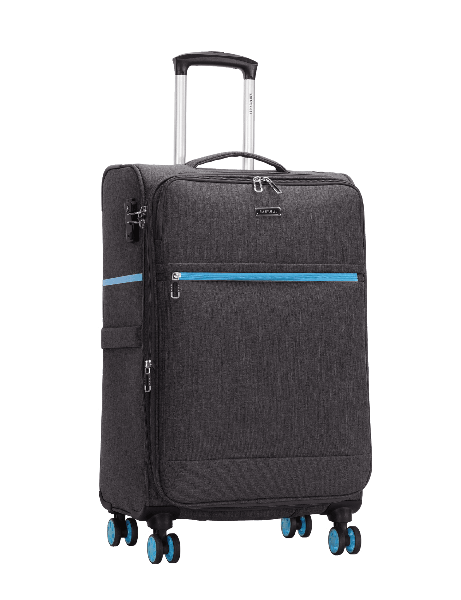 San Michelle Denim Voyager 68cm Suitcase - San Michelle Bags suitcase nz