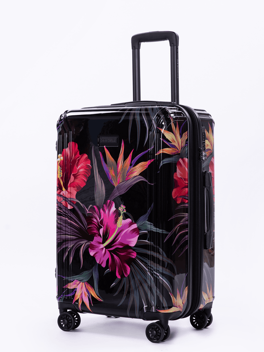 San Michelle Floral Explorer 67cm Suitcase - San Michelle Bags suitcase nz