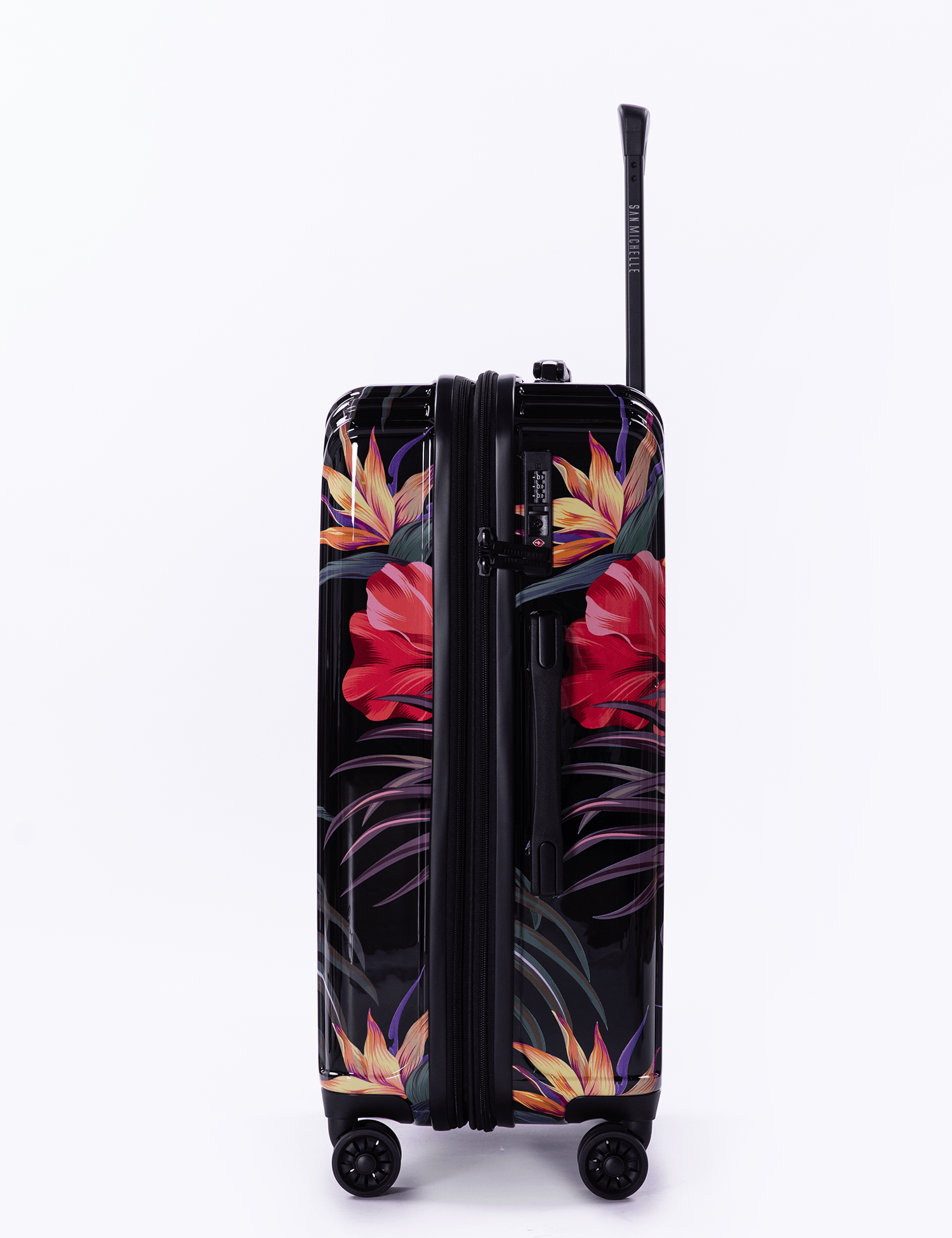 San Michelle Floral Explorer 67cm Suitcase - San Michelle Bags suitcase nz
