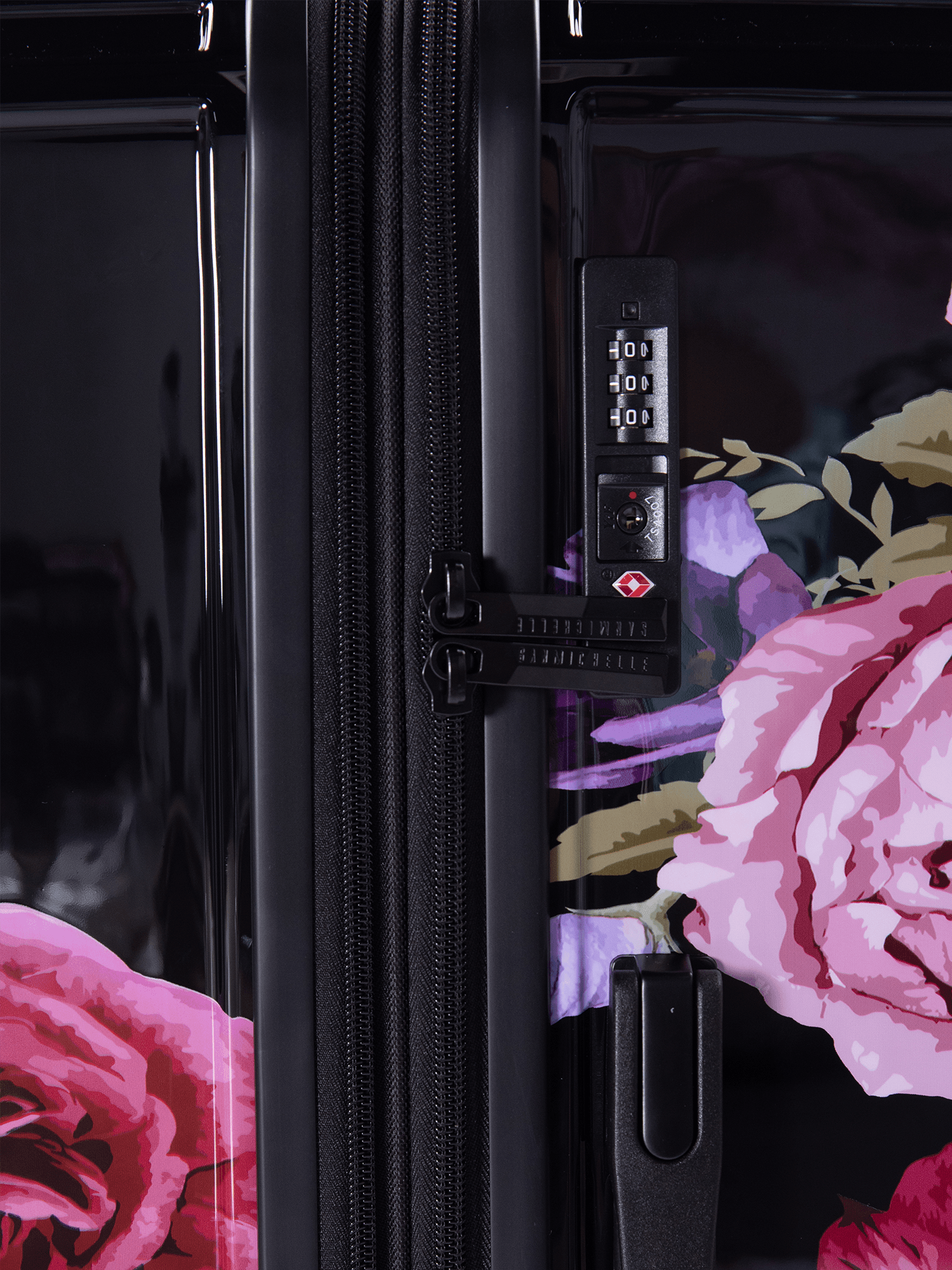 Pink top flower suitcase