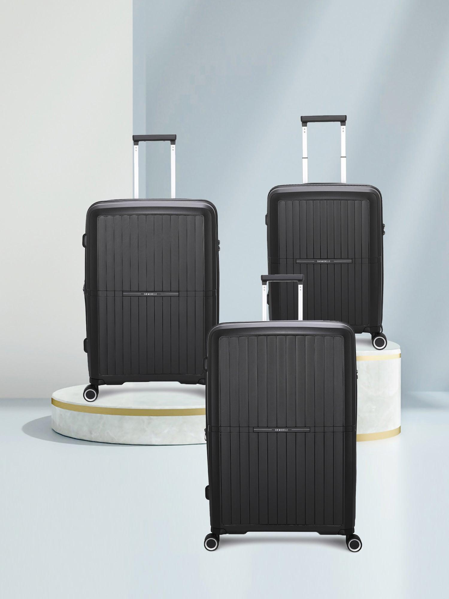 San Michelle Light Adventurer 54cm Suitcase - Black - San Michelle Bags suitcase nz