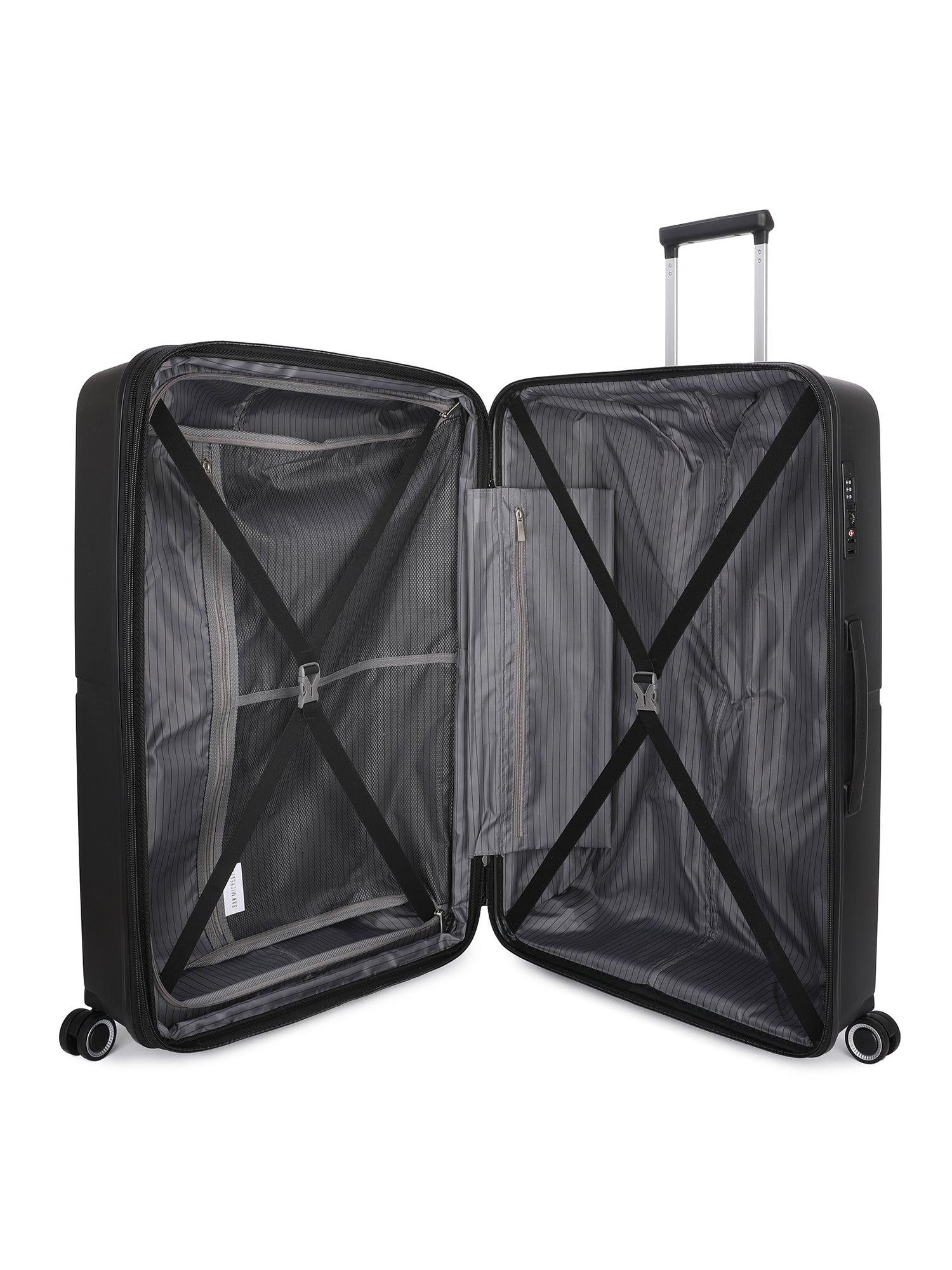 San Michelle Light Adventurer 77cm Suitcase - Black - San Michelle Bags suitcase nz