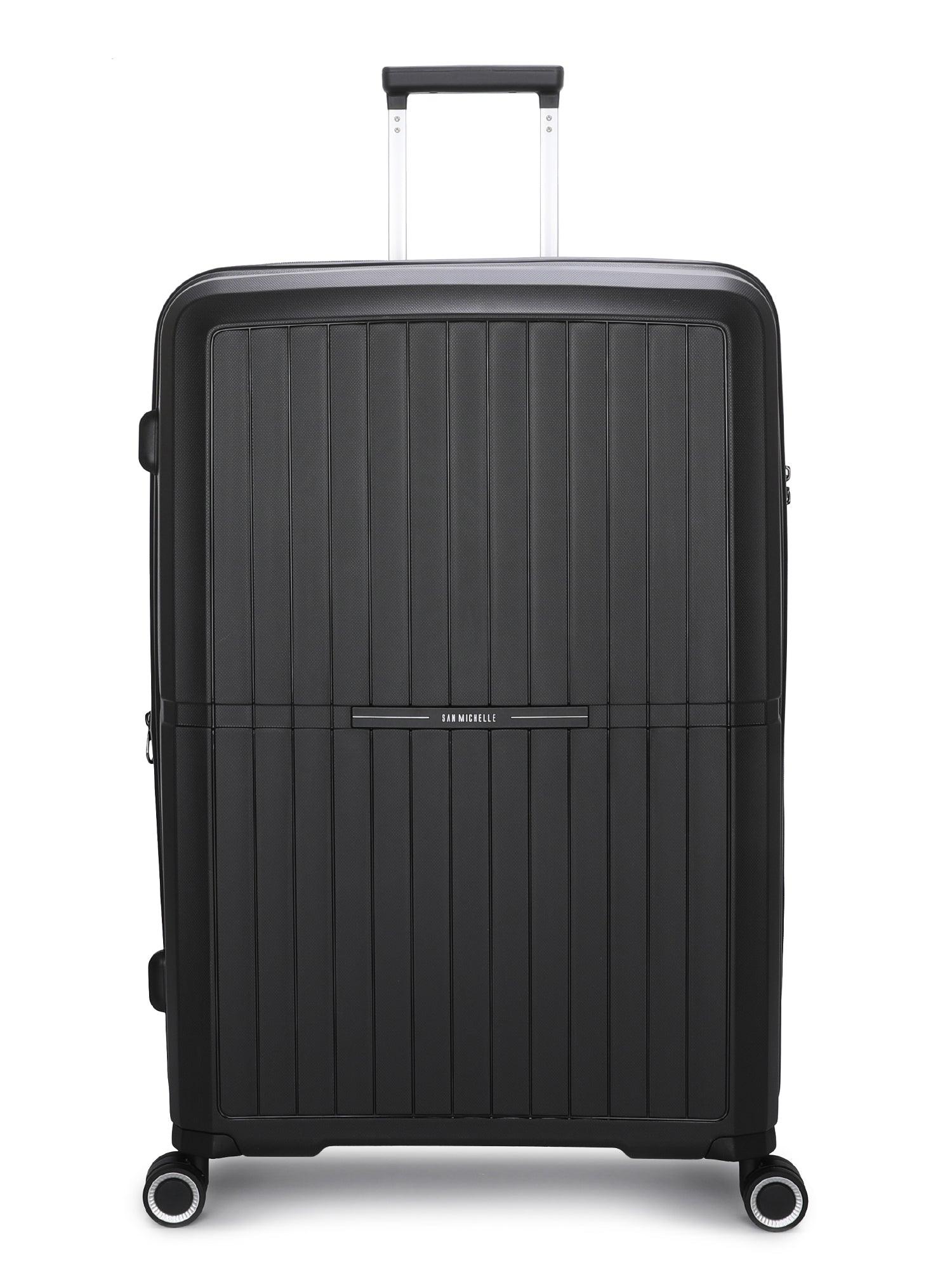 San Michelle Light Adventurer 77cm Suitcase - Black - San Michelle Bags suitcase nz