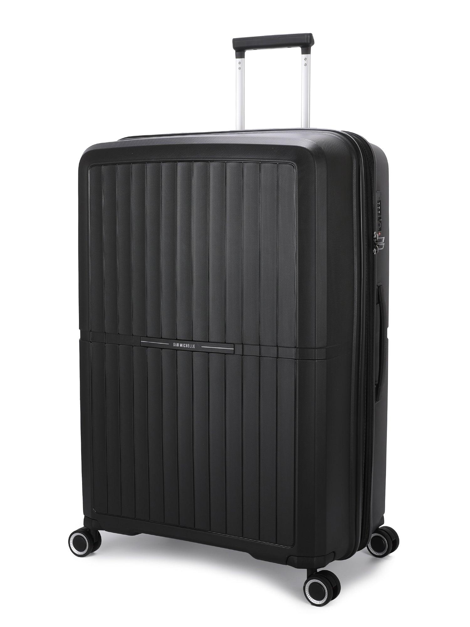 San Michelle Light Adventurer 77cm Suitcase - Black - San Michelle Bags suitcase nz