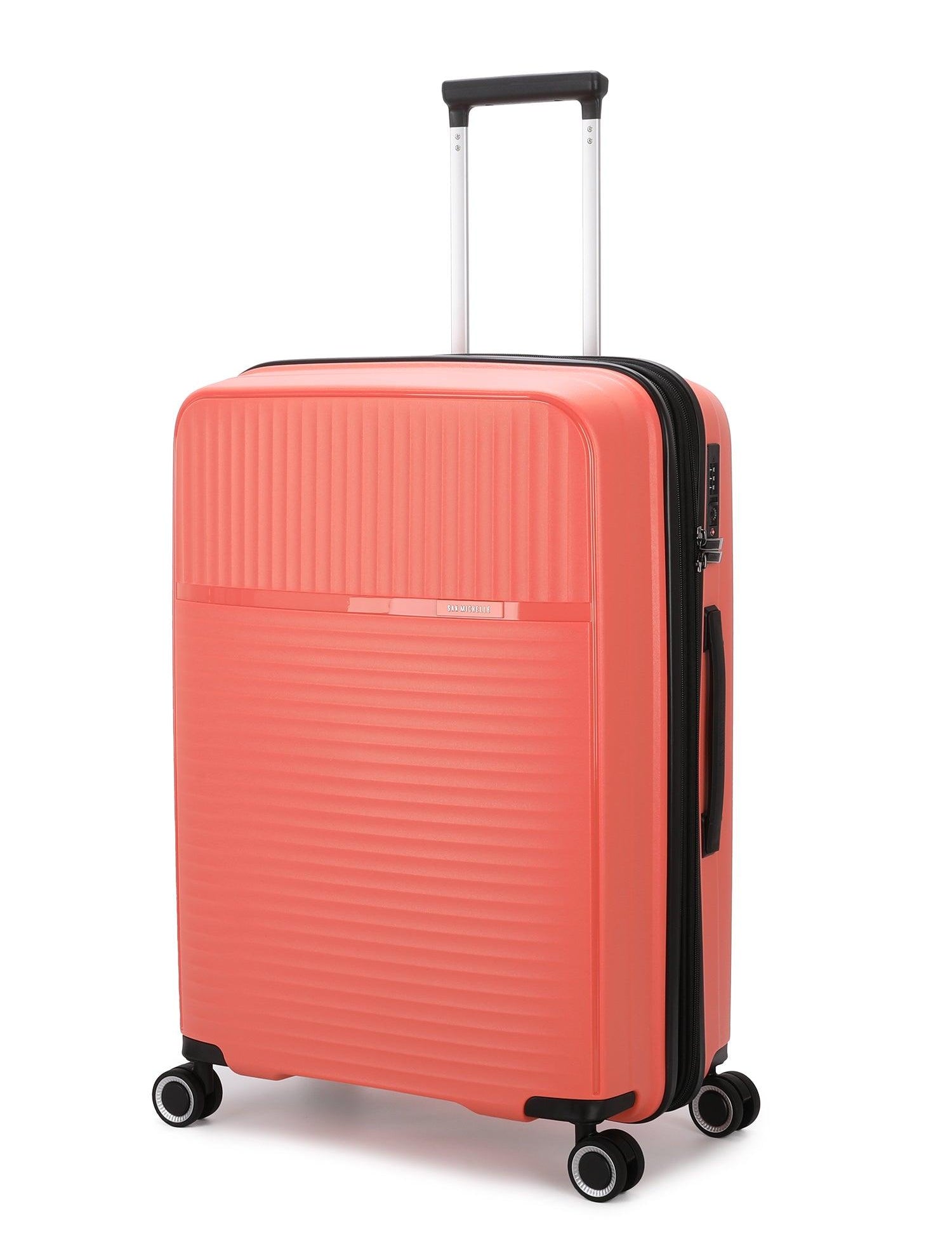 San Michelle Light Traveller 66cm Suitcase - Black - San Michelle Bags suitcase nz