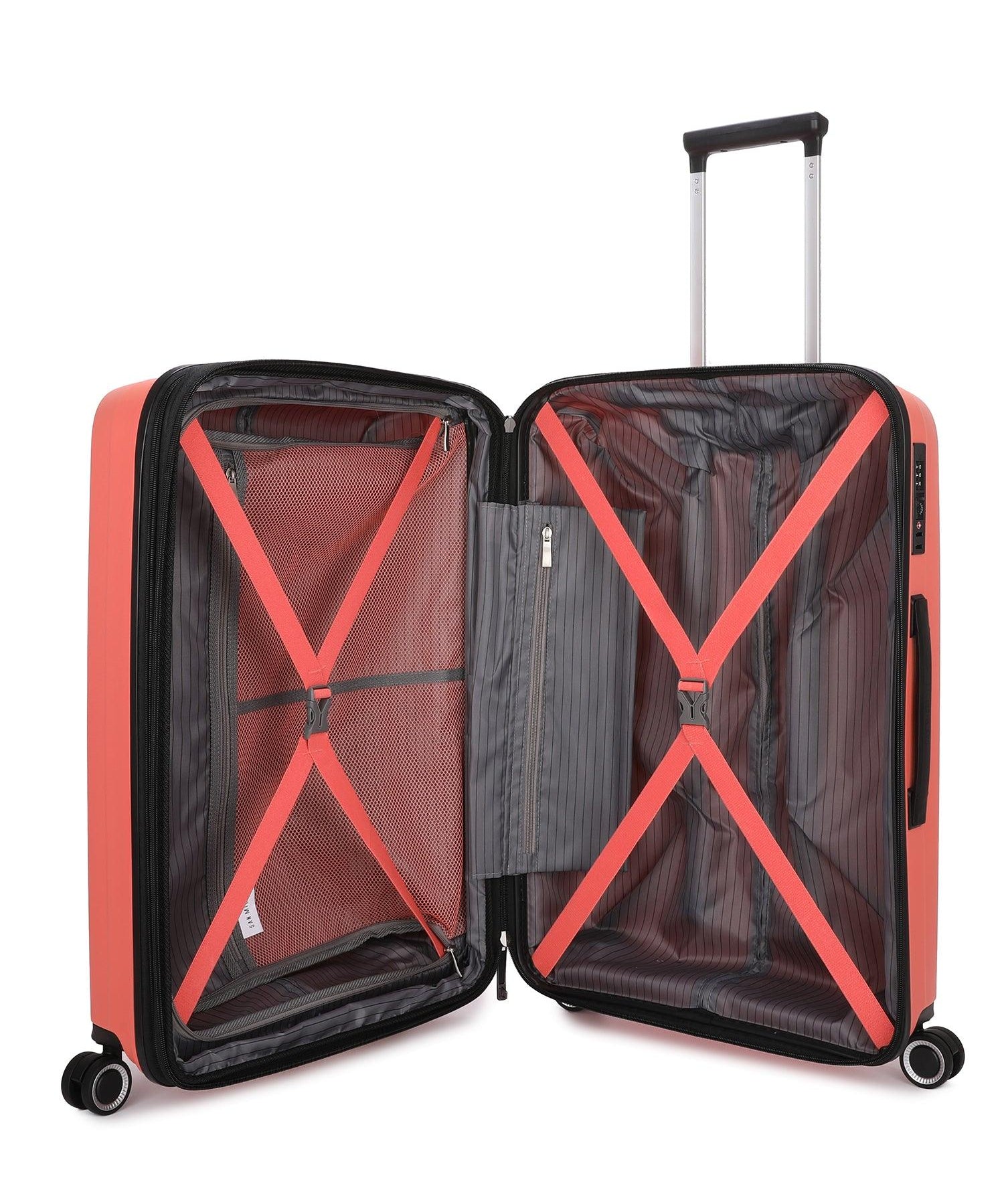 San Michelle Light Traveller 66cm Suitcase - Peach - San Michelle Bags suitcase nz