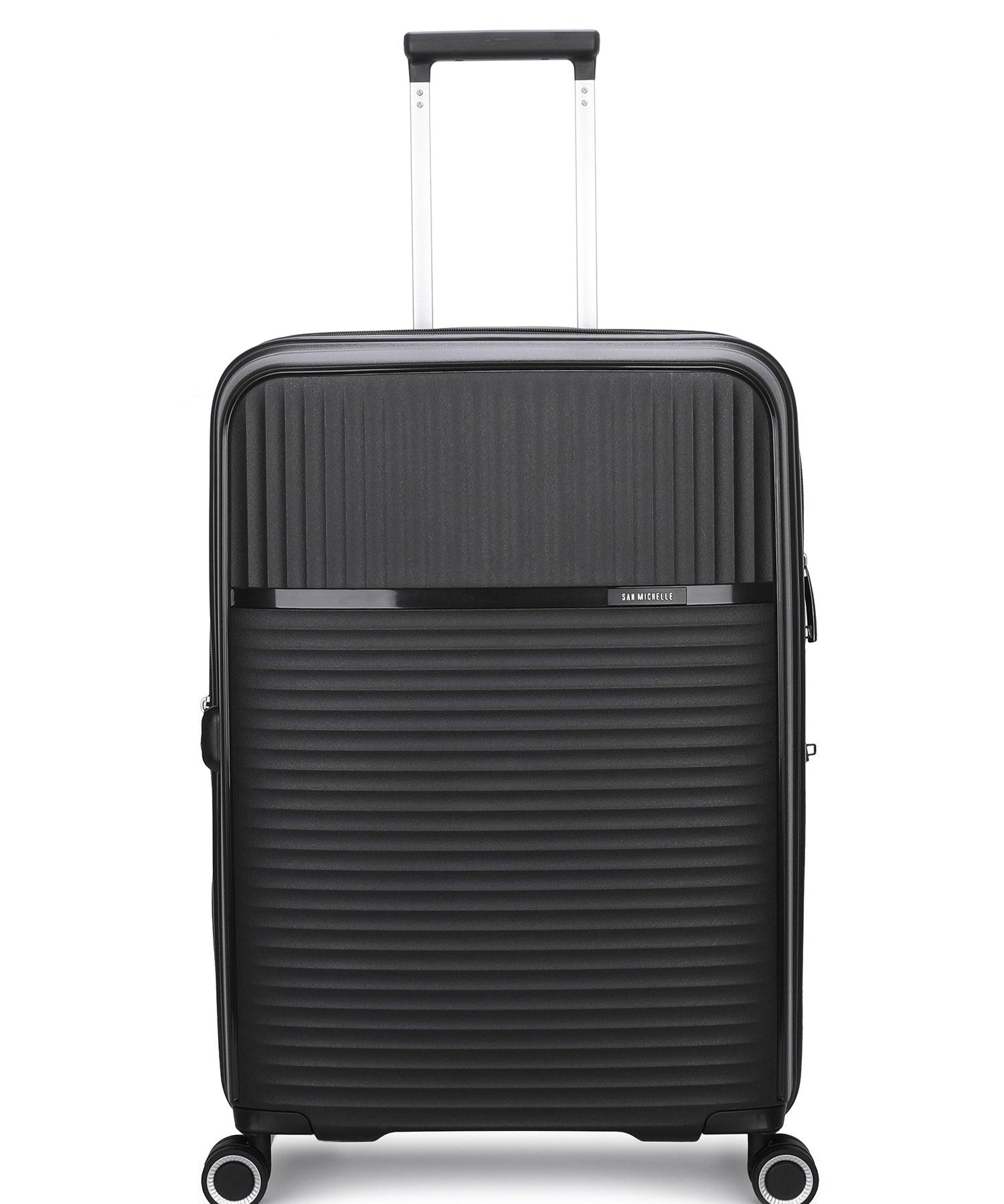 San Michelle Light Traveller 66cm Suitcase - White - San Michelle Bags suitcase nz