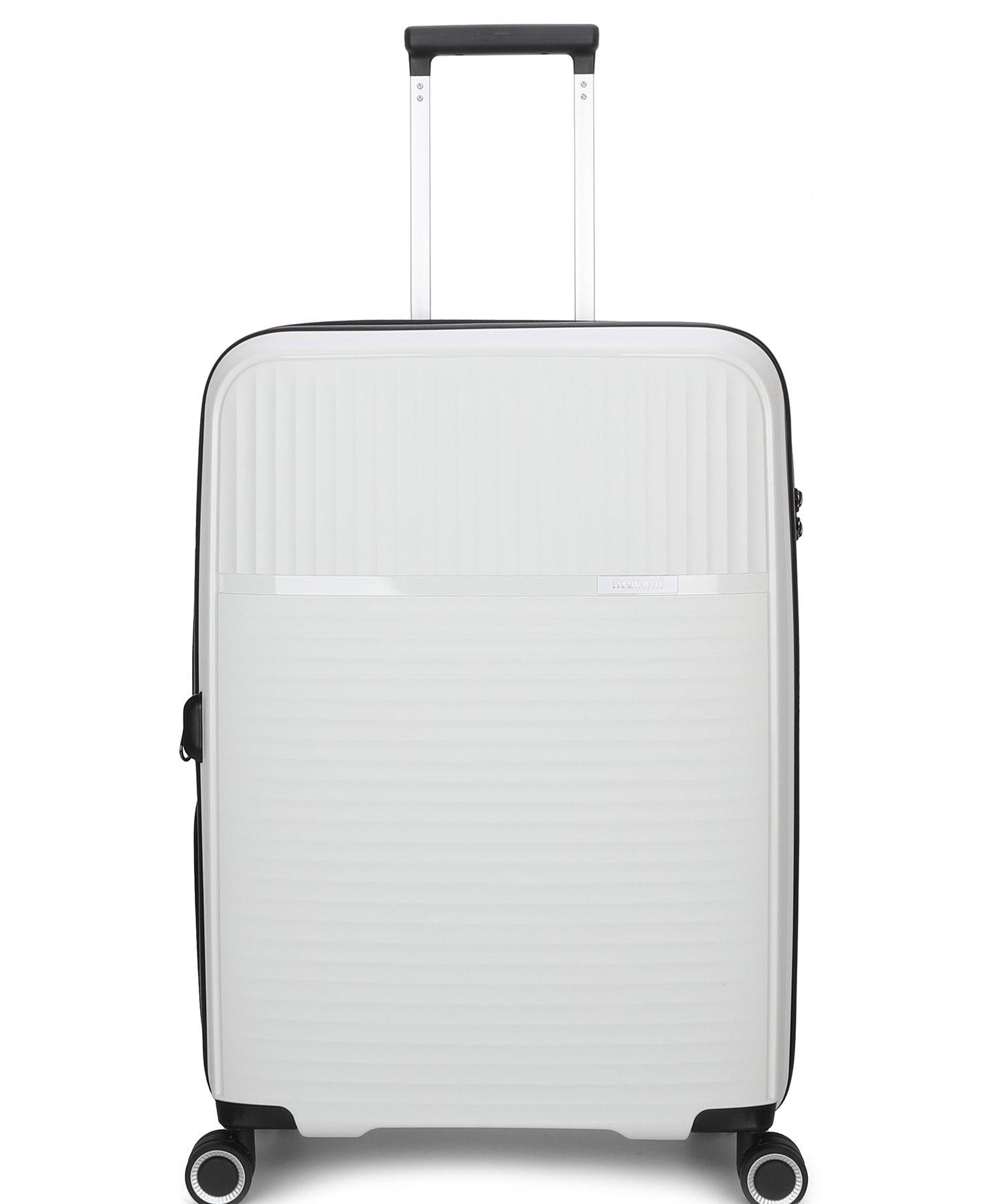 San Michelle Light Traveller 66cm Suitcase - White - San Michelle Bags suitcase nz