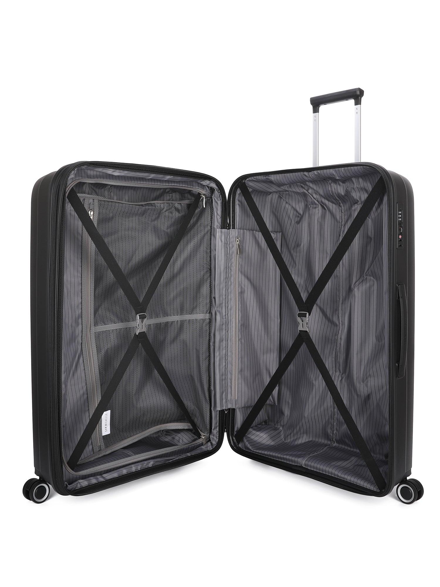 San Michelle Light Traveller 75cm Suitcase - Black - San Michelle Bags suitcase nz