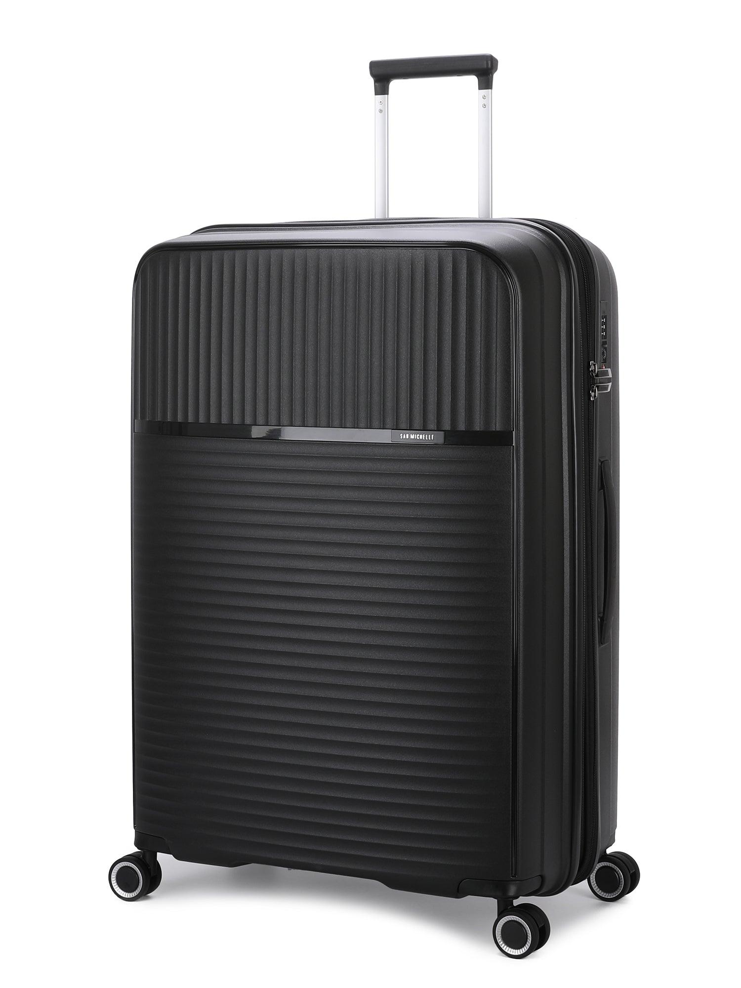 San Michelle Light Traveller 75cm Suitcase - Black - San Michelle Bags suitcase nz