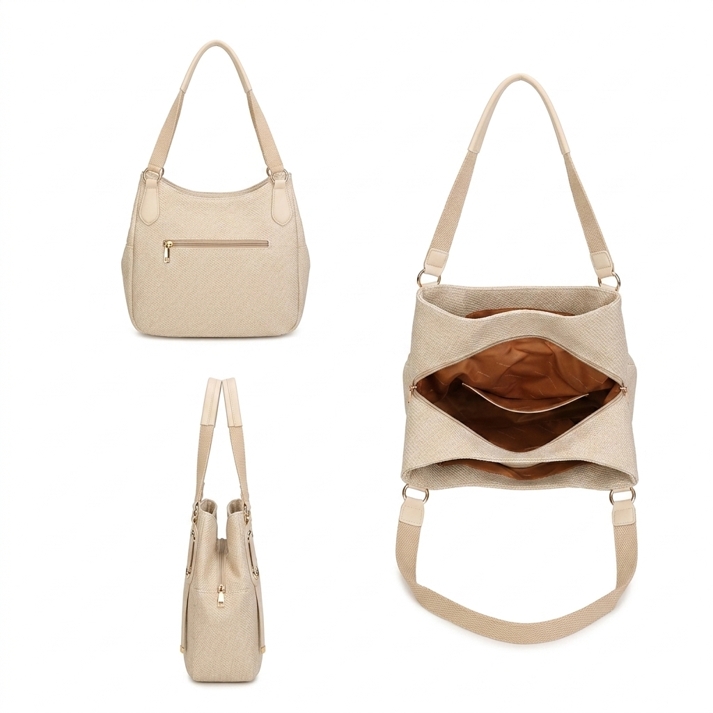 Shona Hobo Bag - Beige