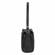Stella Leather Shoulder Bag - Black