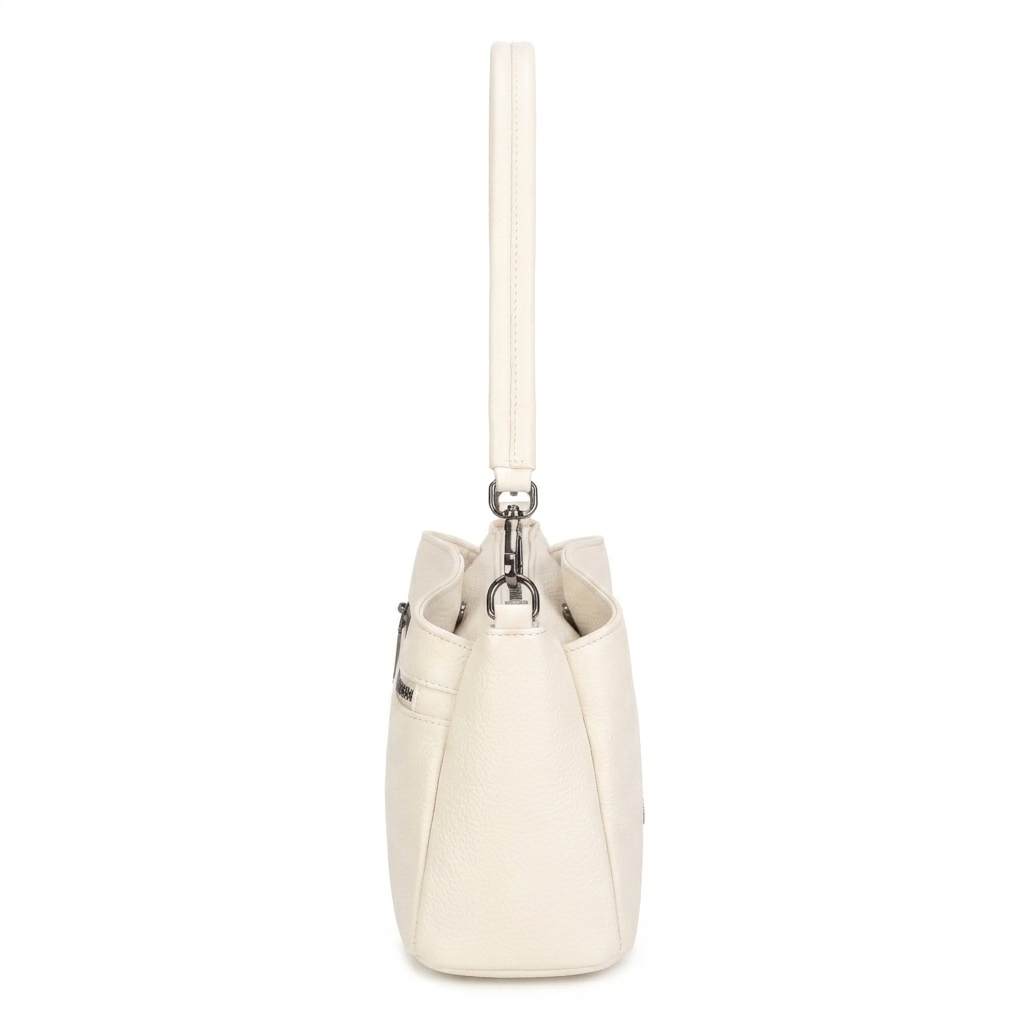 Stella Leather Shoulder Bag - Beige