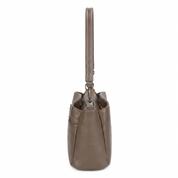 Stella Leather Shoulder Bag - Deep Taupe