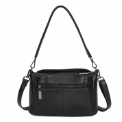 Stella Leather Shoulder Bag - Black