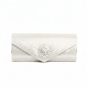 Tara Clutch Bag - Silver