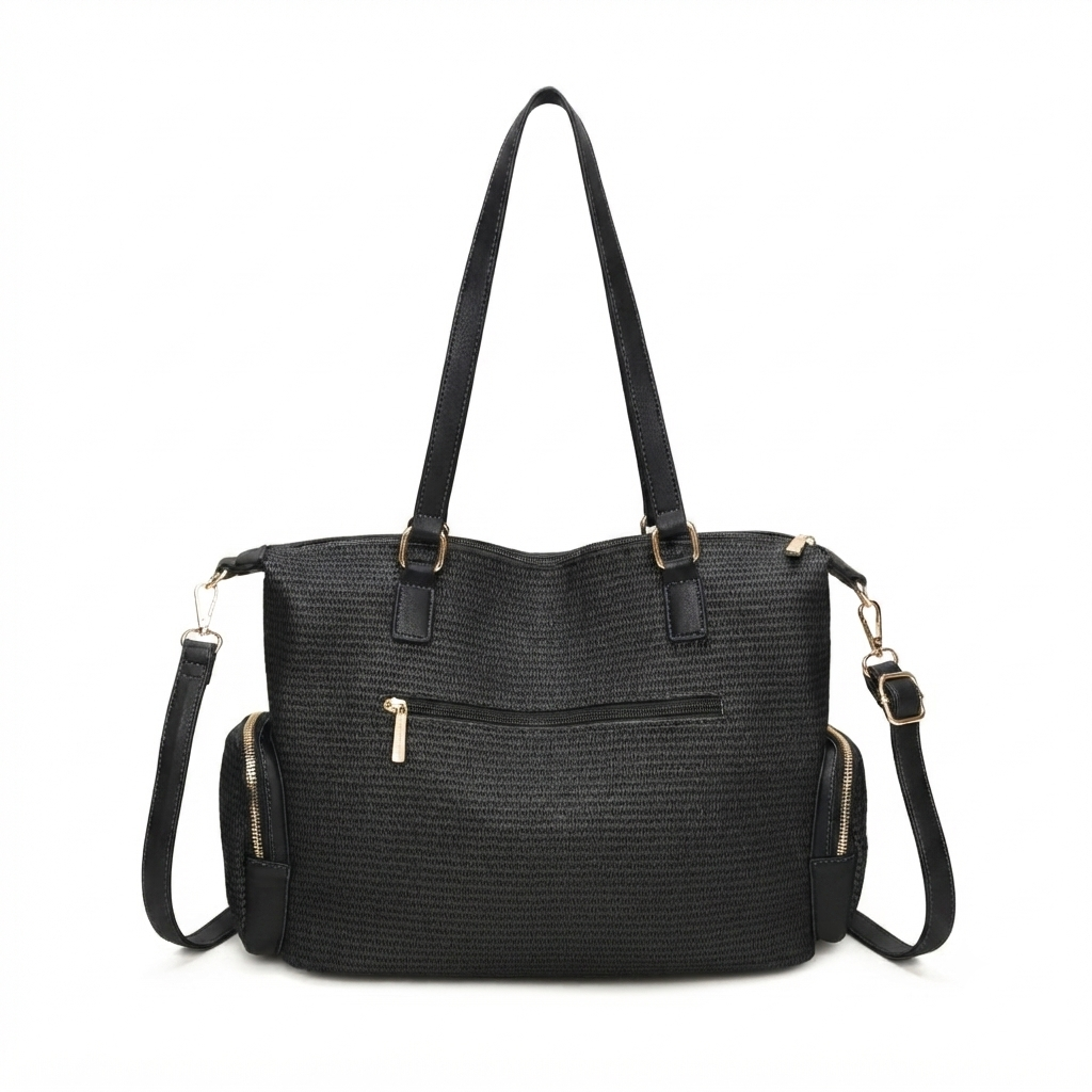 Vicky Soft Tote Bag - Black